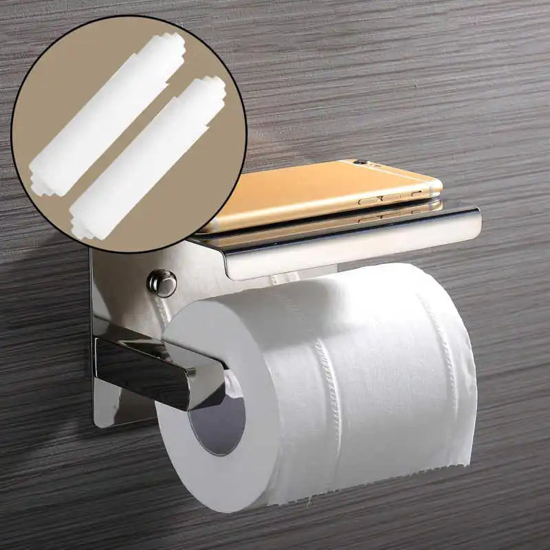 Spring-Loaded Auto Toilet Paper Holder – Tool-Free Install Toilet Paper Holder Qme