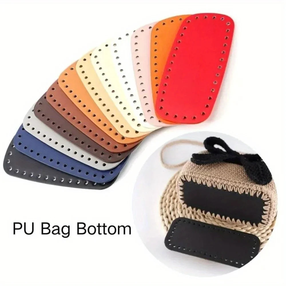Oval PU Leather Crochet Bag Base with Holes | DIY Purse Bottom DIY Bag Base Qme