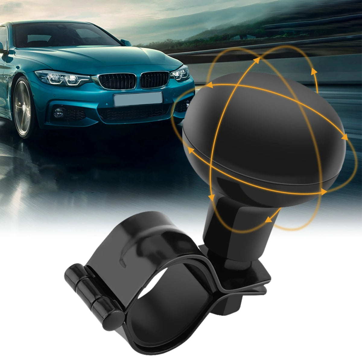 Black Universal Steering Wheel Knob Spinner Ball – Car Steering Wheel Knob Qst