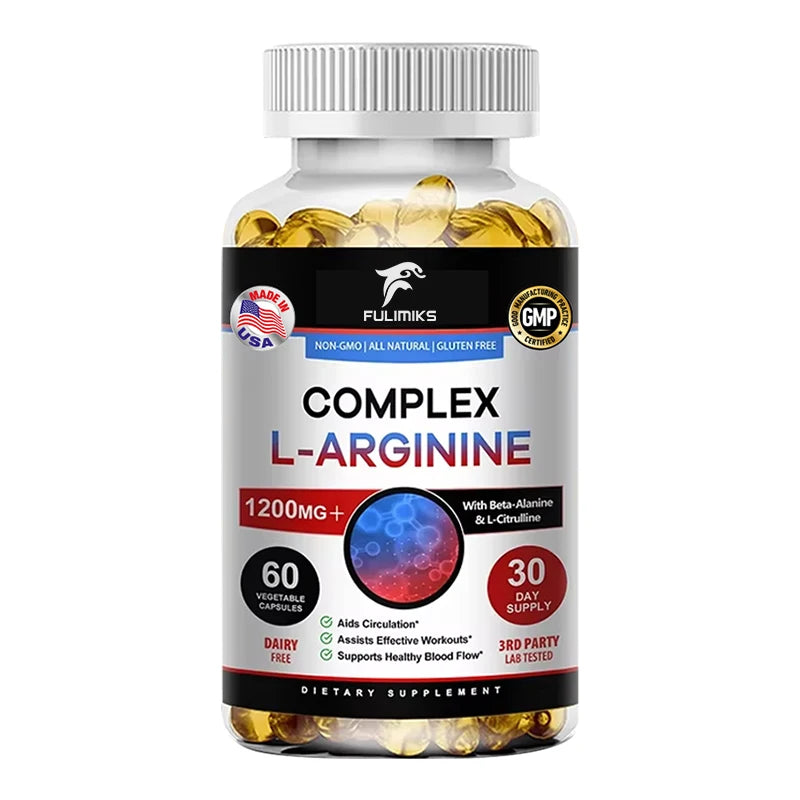 Fulimiks L-Arginine Nitric Oxide Supplement – Muscle & Blood Flow Nitric Oxide Supplement Qst 60pcs