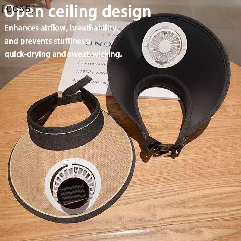 Solar Cooling Fan Hat – Sun Visor Cap for Outdoor Activities Solar Fan Cap Qst
