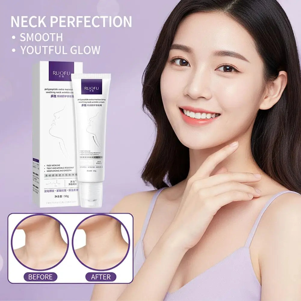Neck Firming Roll-On Cream | Polypeptide & Collagen Serum Neck Firming Cream Qme