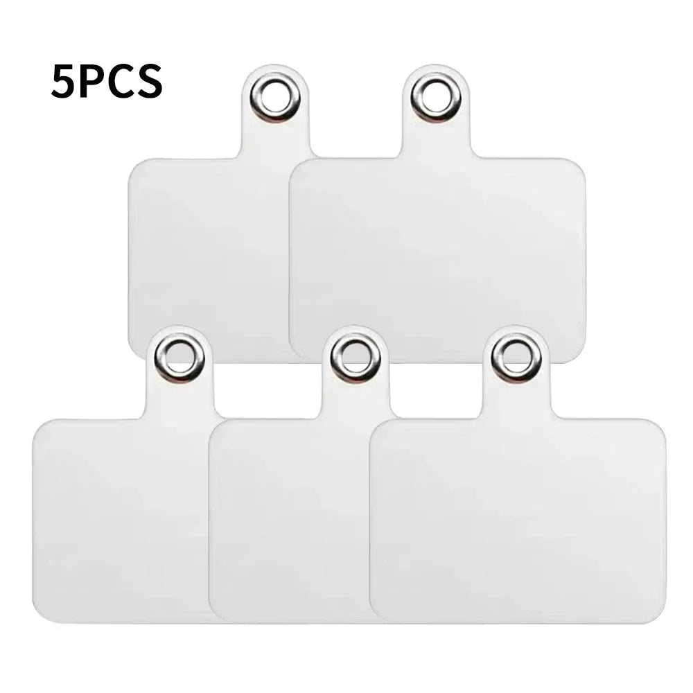 Universal Phone Lanyard Card Gasket Transparent Tether Patch Phone Lanyard Patch Qme 5 Pcs