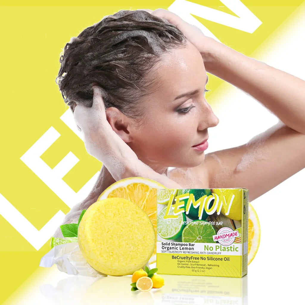 Lemon Essential Oil Handmade Hair Soap – Oil Control & Scalp Hair Washing Soap Qme