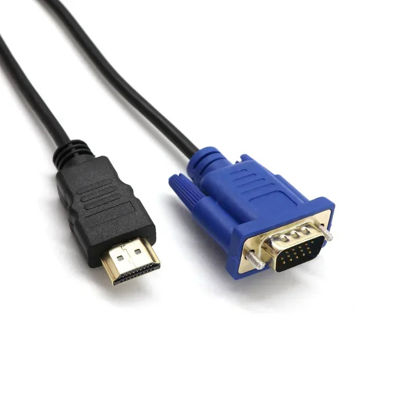 HDMI to VGA Cable 1.8M Male to Male Adapter for HD Player & HDTV Video Adapter Cable Qme