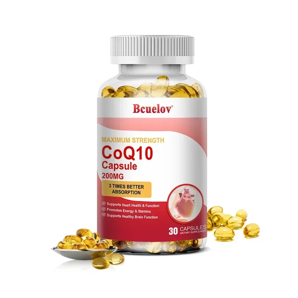 STRESSXCEL CoQ10 Capsules – Cellular Energy & Heart Support CoQ10 Supplement Qst 30 count-1 bottle