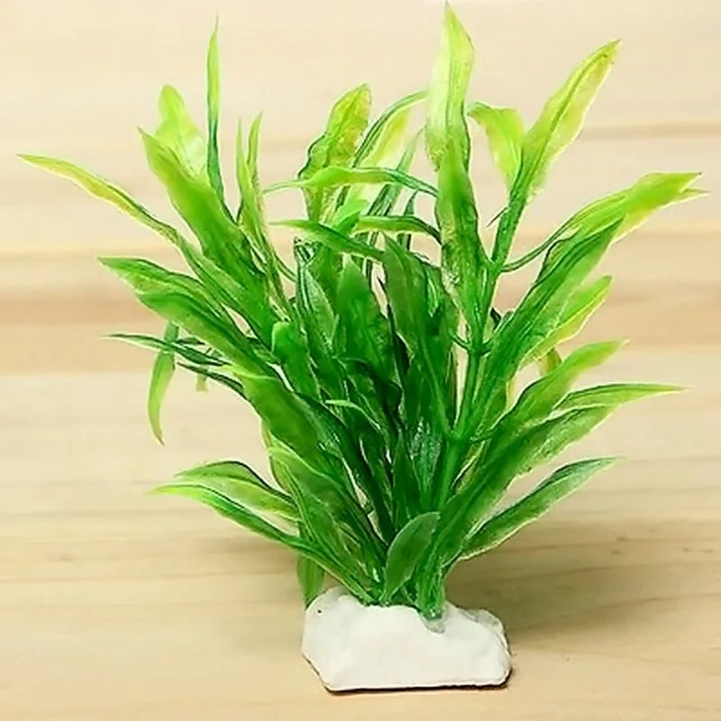 Non-Toxic Artificial Aquatic Grass Plant for Aquarium Decor Aquarium Decor Plant Qme green 10x10cm