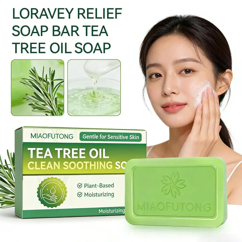Tea Tree Oil Soap for Sensitive Skin | MIAOFUTONG Bar Cleansing Bar Soap Qme