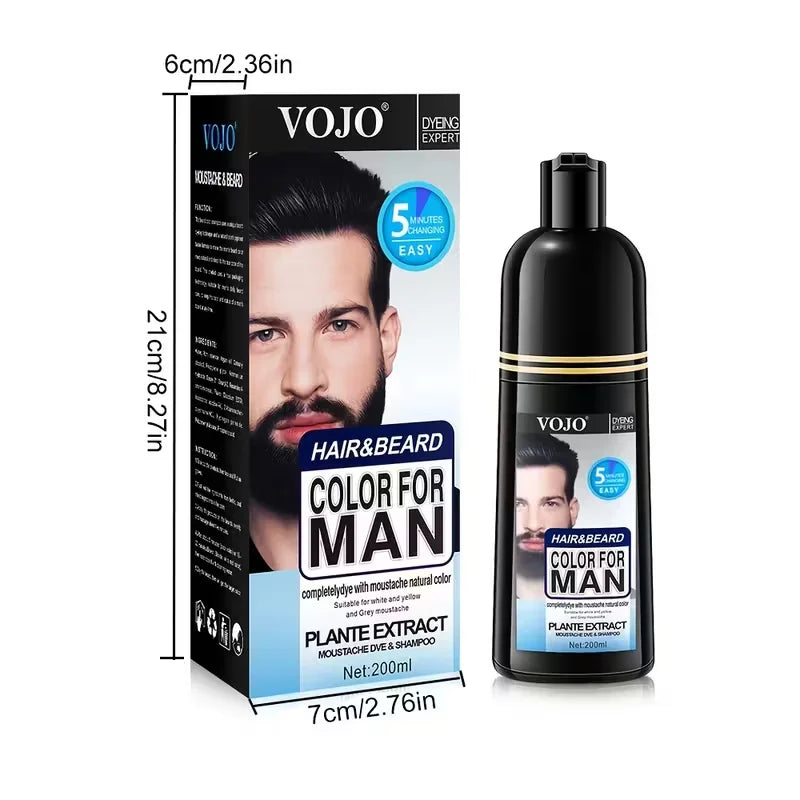 Qme Natural Permanent Beard Dye Shampoo – Ammonia-Free 200ml Beard Dye Shampoo Qme