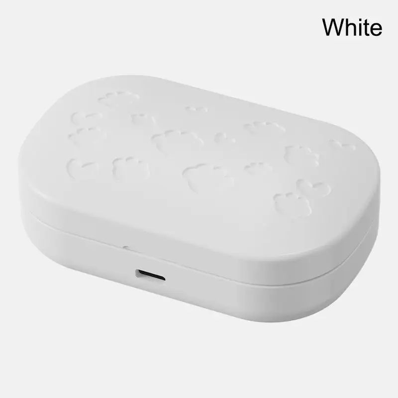 Portable Ultrasonic Contact Lens Cleaner – USB Type-C Lens Cleaning Device Qst White