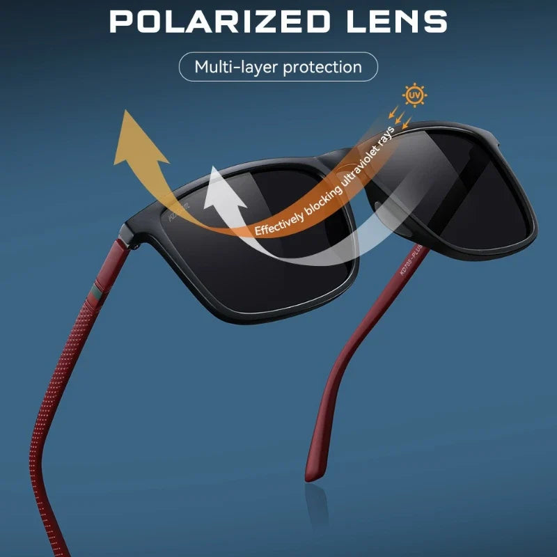 Large Square Polarized Sunglasses – Fishing, Outdoor & Driving Polarized Sunglasses Qme
