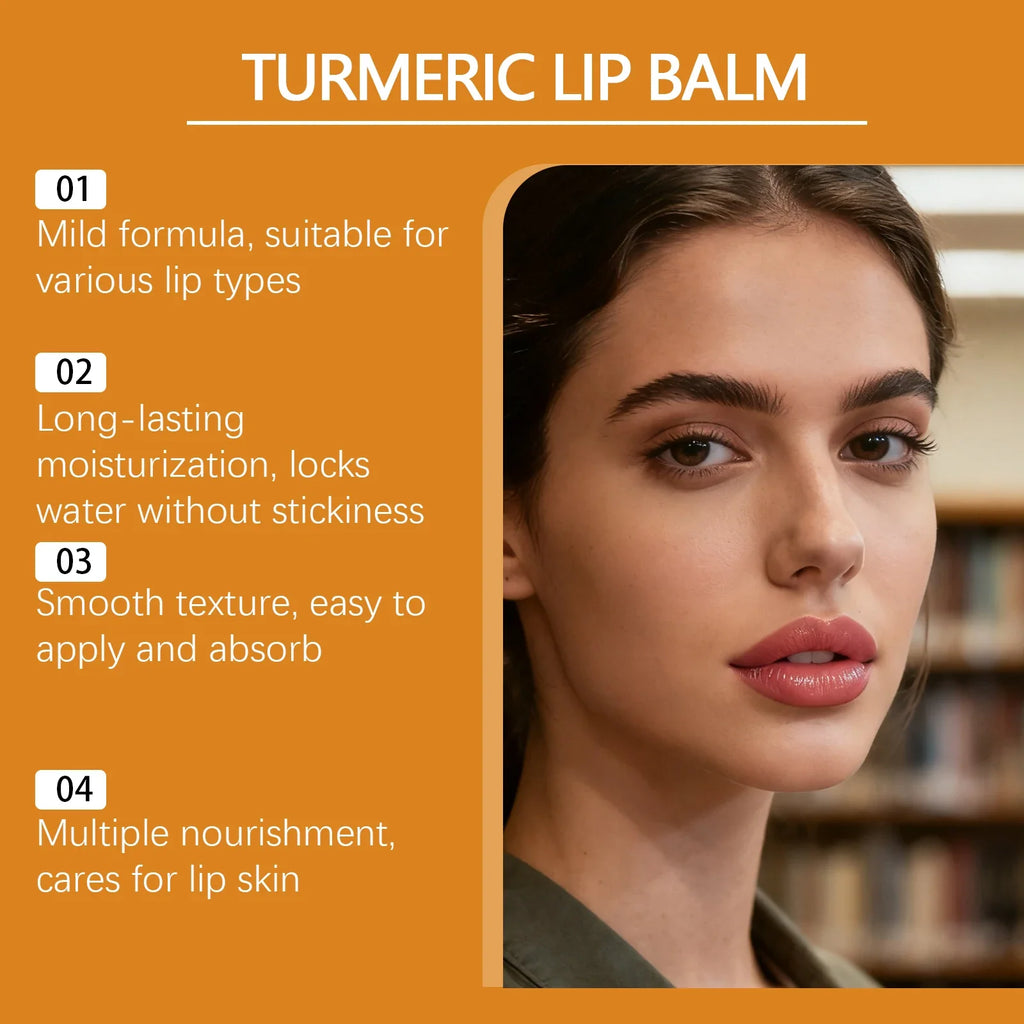 Turmeric Lip Balm – Moisturizing, Brightening & Smoothing Lip Balm Treatment Qme