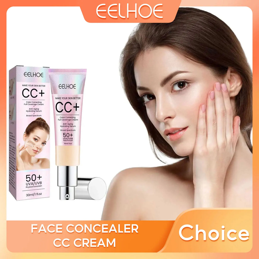 EELHOE CC Cream SPF 50 – Concealer, Moisturizer & Oil Control CC Cream Foundation Qst