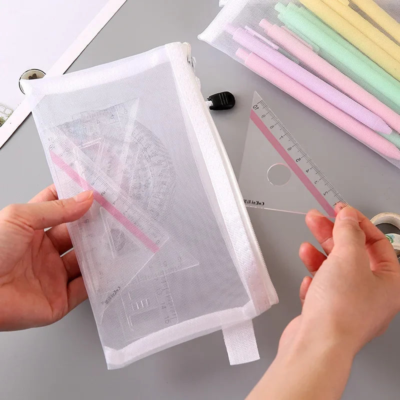 Mesh Zipper Storage Bags for Toys, Blocks & Puzzles | 3 Sizes Zipper Storage Pouch Qme