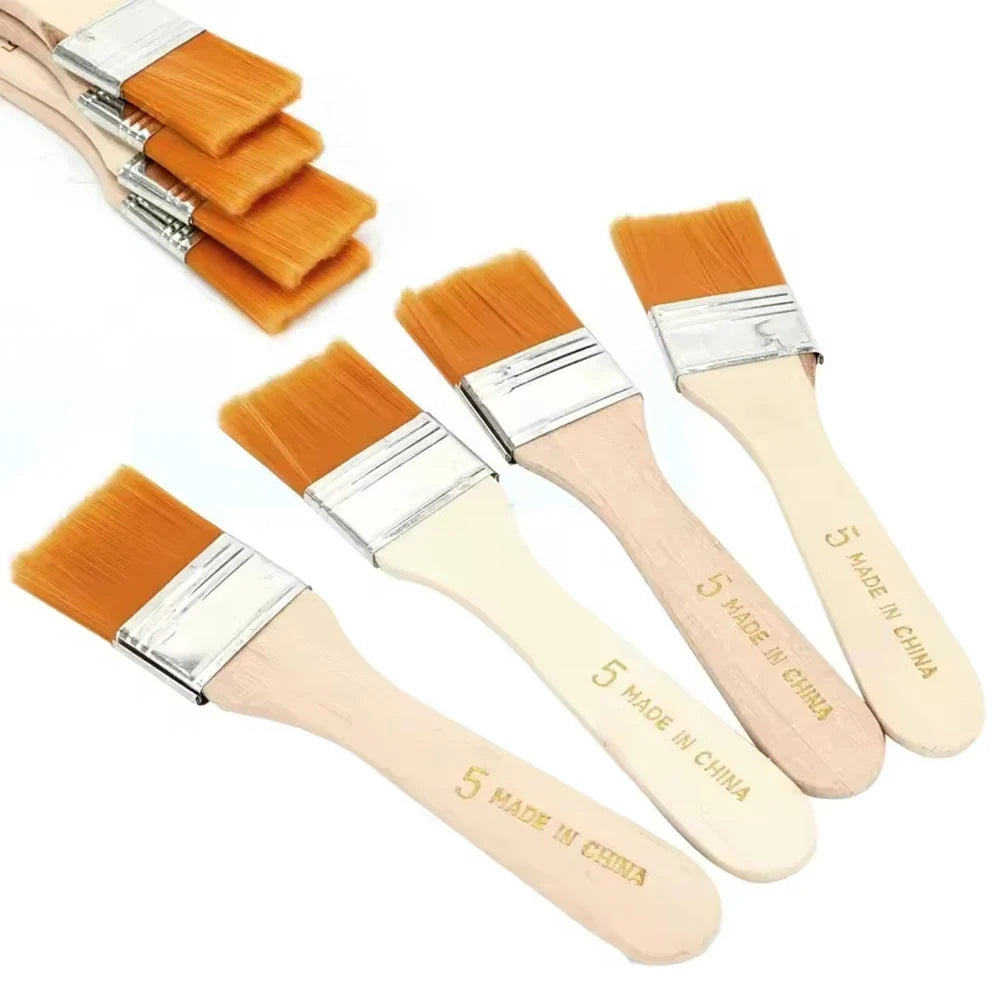 Oil Painting Brush Set – Nylon Bristles & Wooden Handle Oil Painting Brush Set Qme
