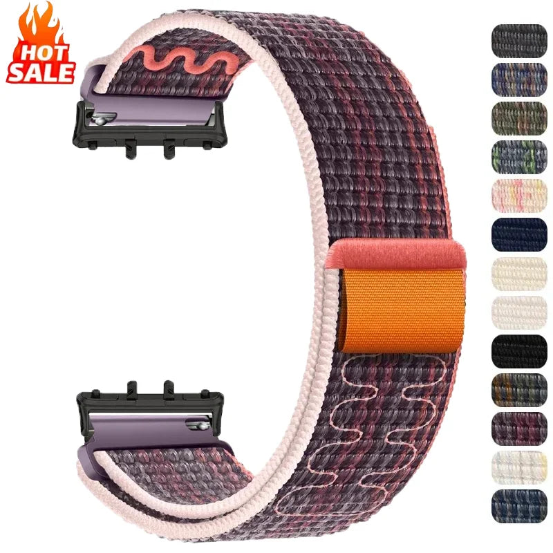 Nylon Loop Strap for Samsung Galaxy Fit 3 – 26 Colors Watch Band Strap Qme