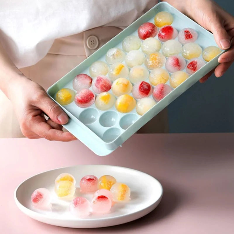 33-Ball Sphere Ice Cube Tray – Round Ice Mold for Whiskey Ice Cube Mold Qst