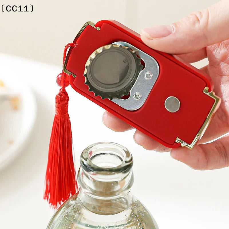Lantern Fridge Magnet Bottle Opener 2-in-1 – Festive Kitchen Magnet Bottle Opener Qme