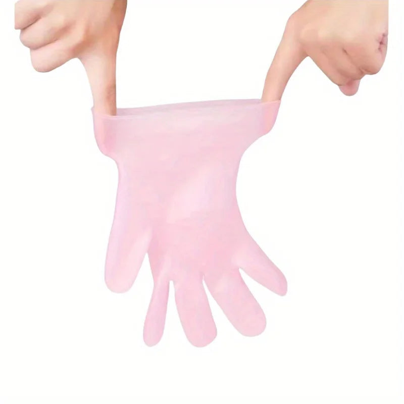 Reusable Silicone Moisturizing Gloves & Socks | Spa Gel Set Spa Moisturizing Gloves Qme