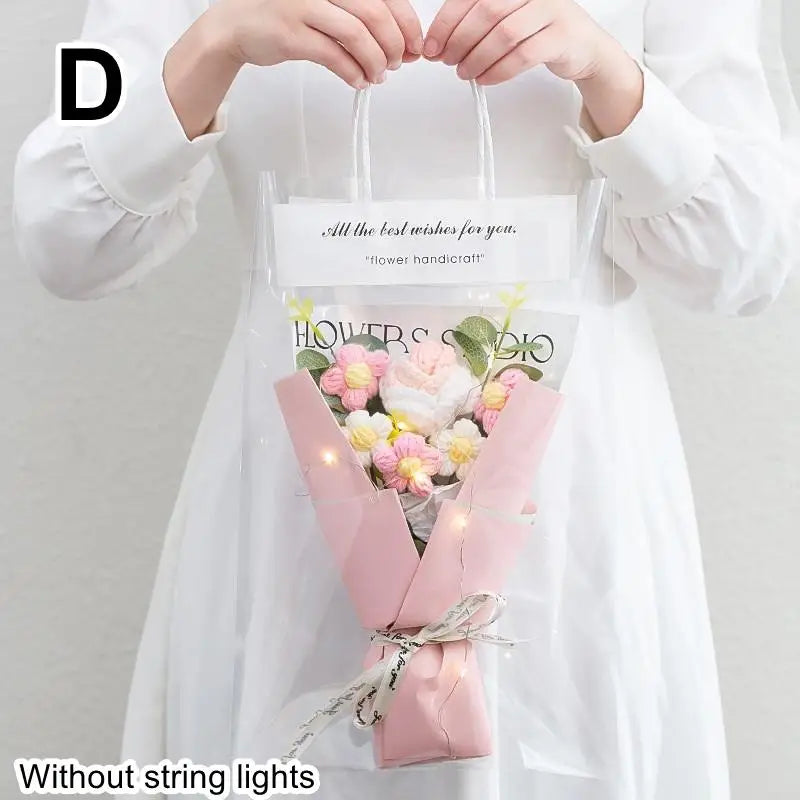 Rose & Sunflower Artificial Flower Bouquet – 9 Colors Artificial Flower Bouquet Qme D