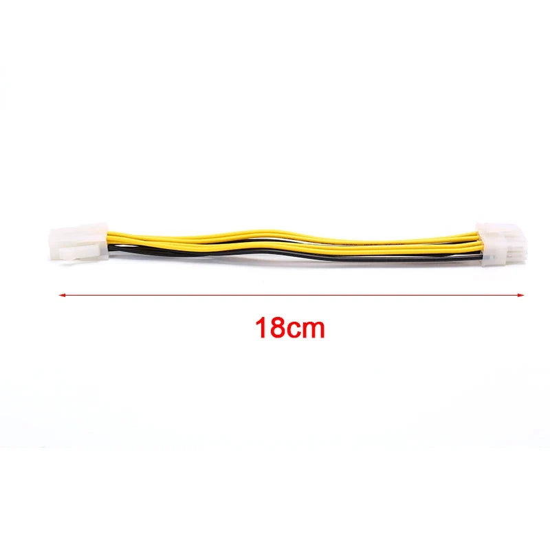 4-Pin to 8-Pin ATX CPU Power Supply Adapter Converter Cable Power Adapter Cable Qme