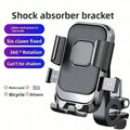 Rotating Bike & Motorcycle Phone Holder | Snap-On Handlebar Mount Handlebar Phone Mount Qme black