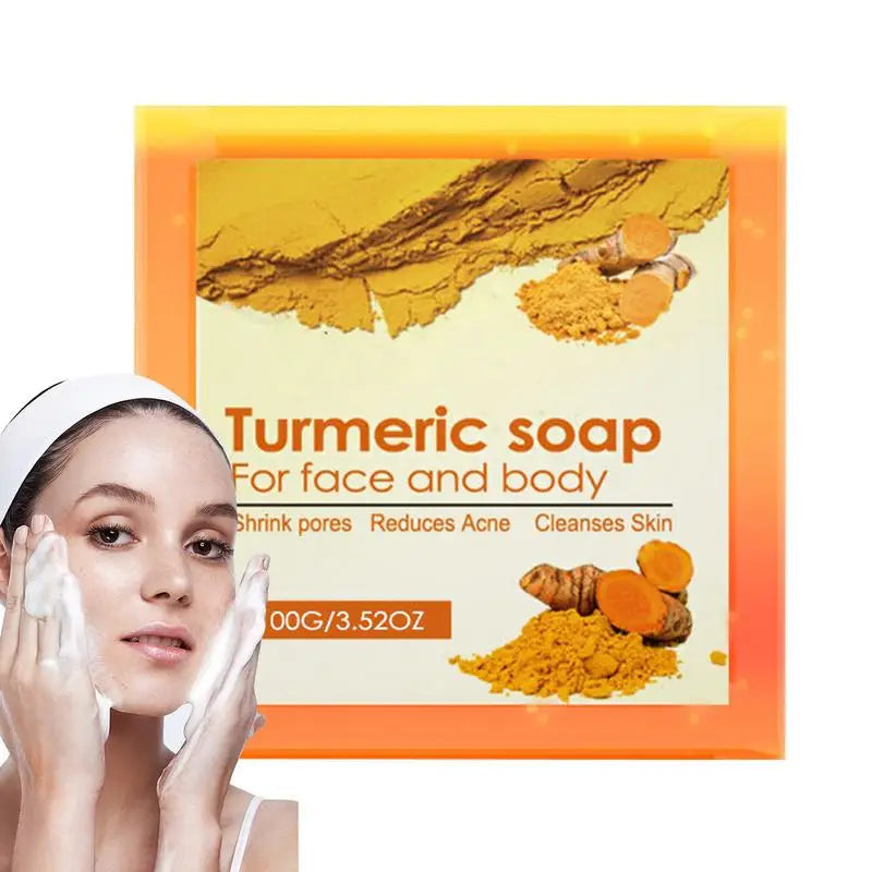 Turmeric Face Cleanser Scrub Soap – Brighten & Clarify Facial Scrub Soap Qme