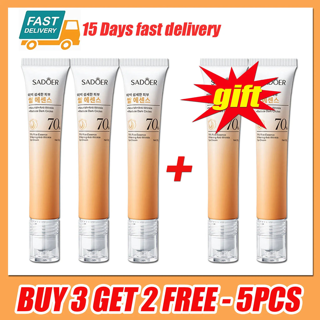Rice Essence Firming Eye Cream – Brighten & Moisturize Eye Cream Qst Buy 3 get 2-5pcs