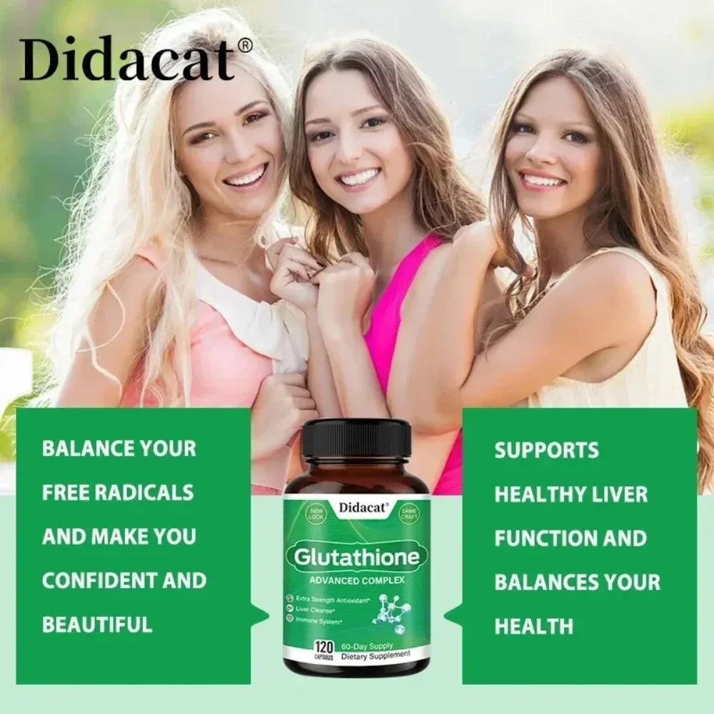 VITALXTRA Glutathione 500mg 120 Capsules – Antioxidant Supplement Antioxidant Supplement Qst