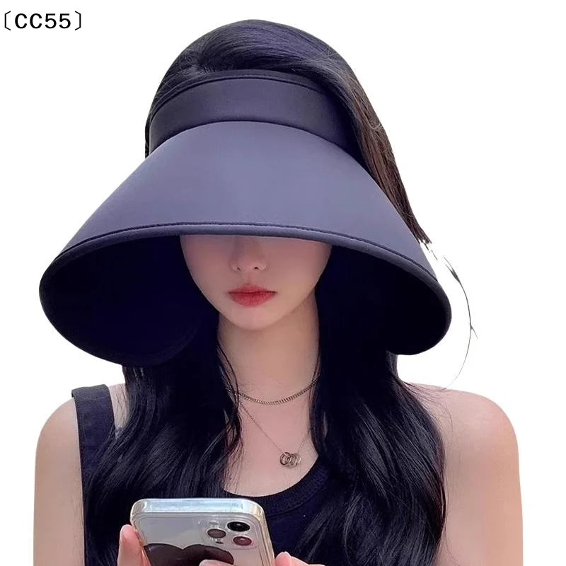Wide Brim Foldable UV Sun Hat – Beach & Hiking Visor Cap Wide Brim Sun Hat Qst