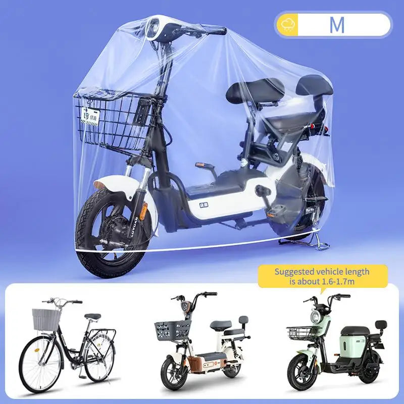 Waterproof Motorcycle Bicycle Scooter Rain & Dust Cover Vehicle Protective Cover Qme M