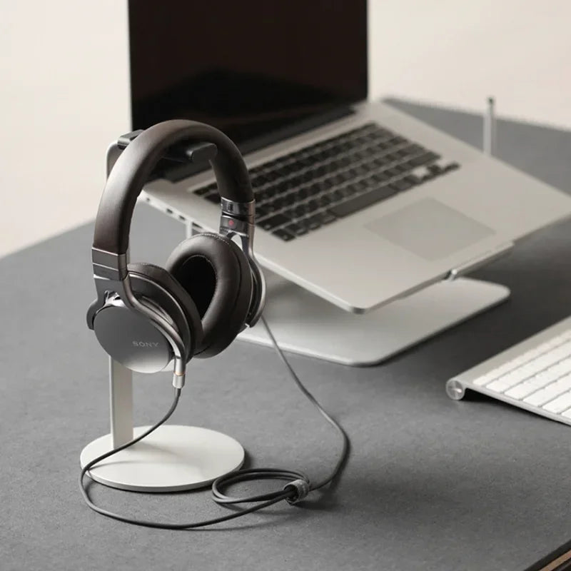 Aluminum H-Shape Headphone Stand – Universal Desk Holder Headphone Stand Qme