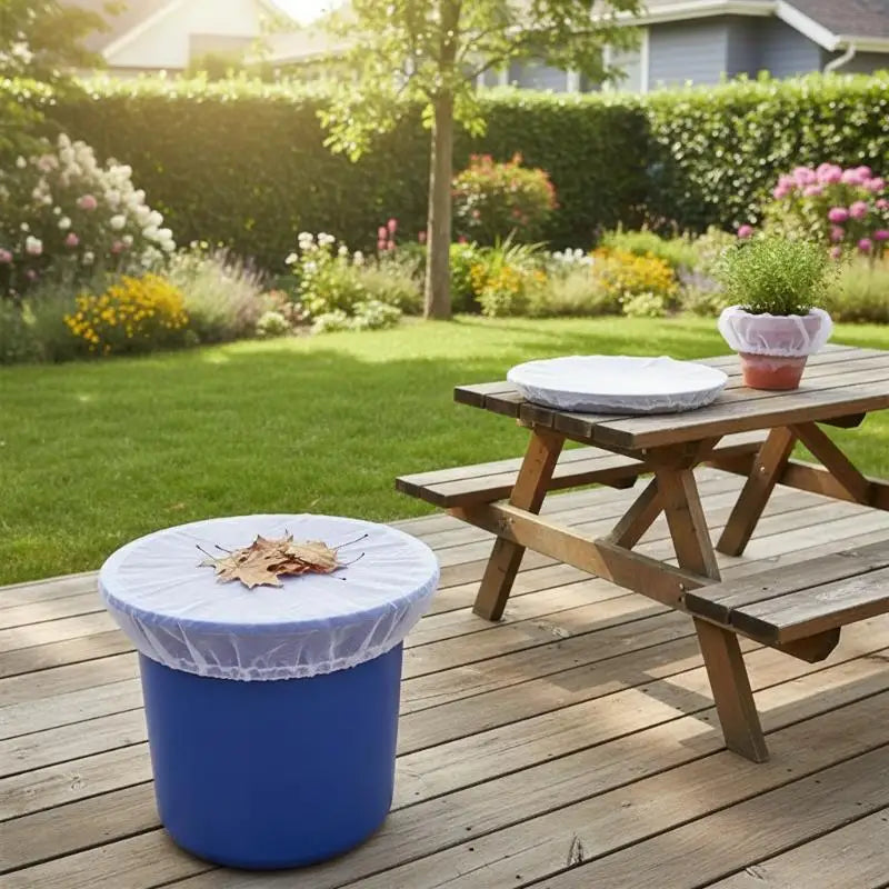 Outdoor Mesh Cover Netting for Rain Barrels & Water Tanks Rain Barrel Cover Qme