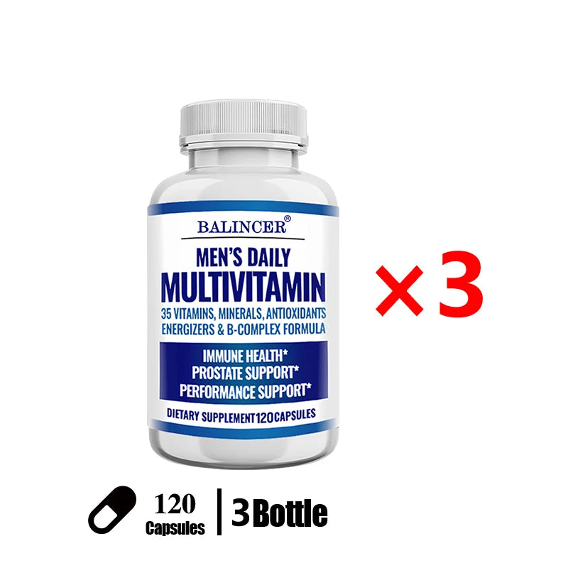 ZENVITALIZE Men's Daily Multivitamin – Energy & Immunity Men's Multivitamin Qst 120 count-3 bottle