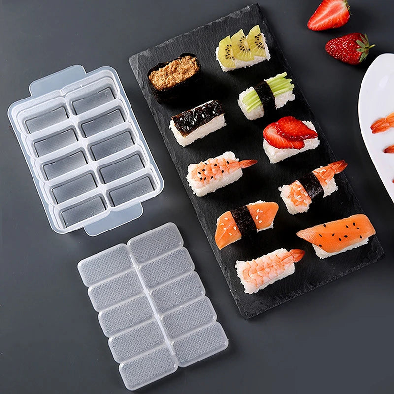 Clear Onigiri Rice Ball Mold – 5 & 10 Grid Sushi Mold Sushi Rice Mold Qst