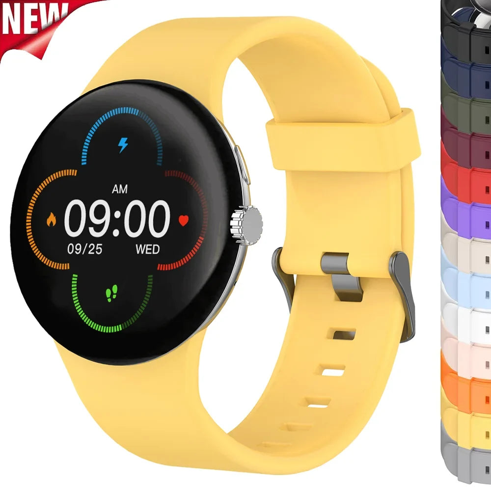 Silicone Sport Band for Google Pixel Watch 3 – 13 Colors Silicone Watch Band Qme