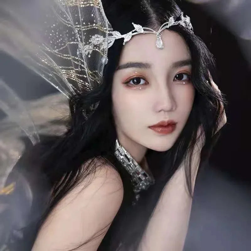 Elf Crown Headband | Heart-Shaped Ethnic Party Accessory Costume Headband Qme