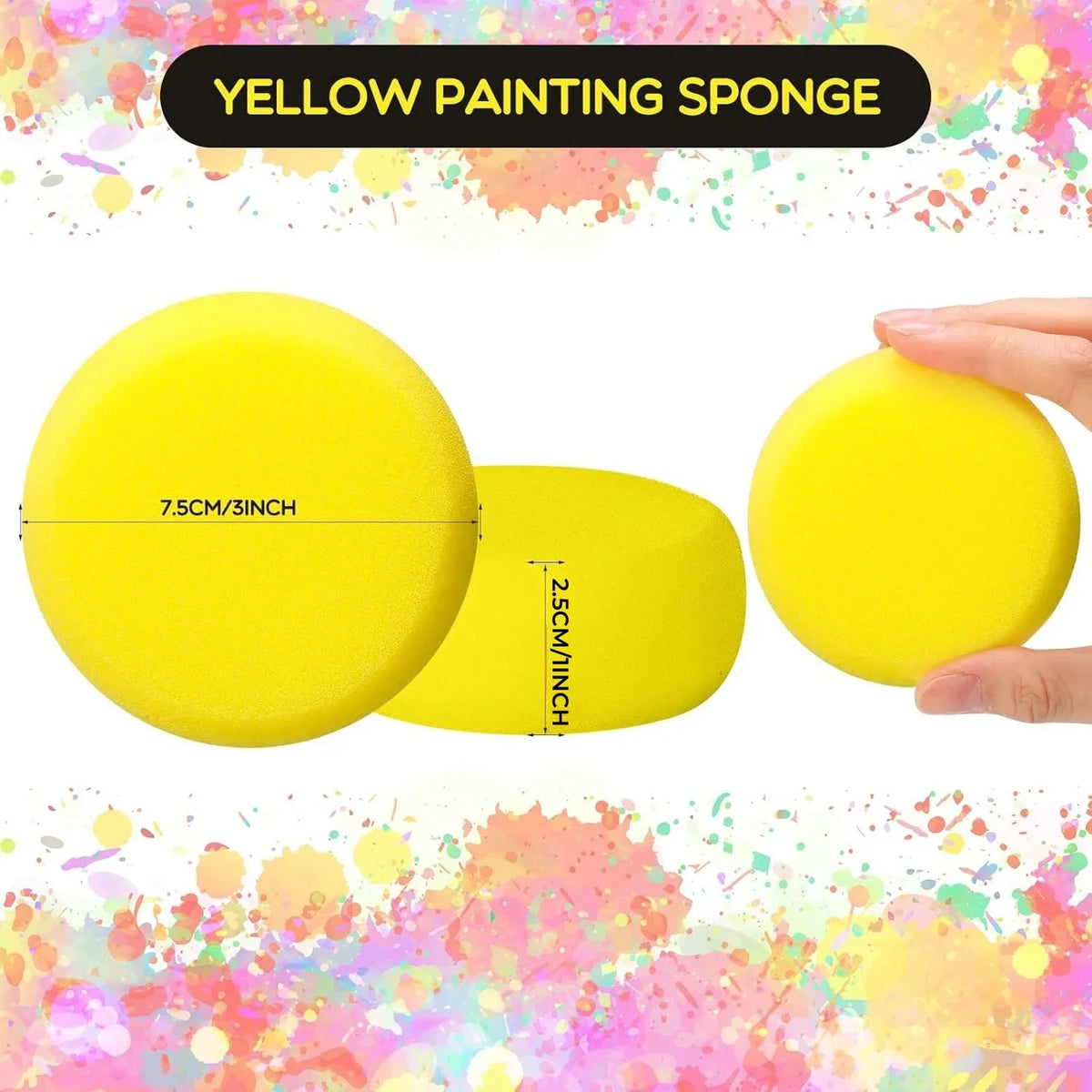 Round Ceramic Sponge 5-Pack – Pottery, Painting & DIY Crafts Pottery Craft Sponge Qme