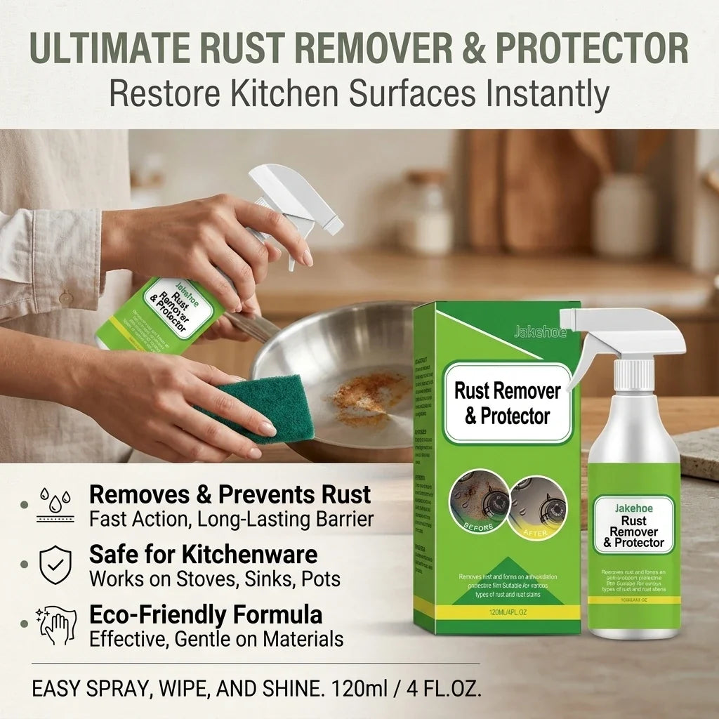 Metal Rust Remover Spray – Fast-Acting Anti-Oxidation Cleaner Rust Remover Spray Qme