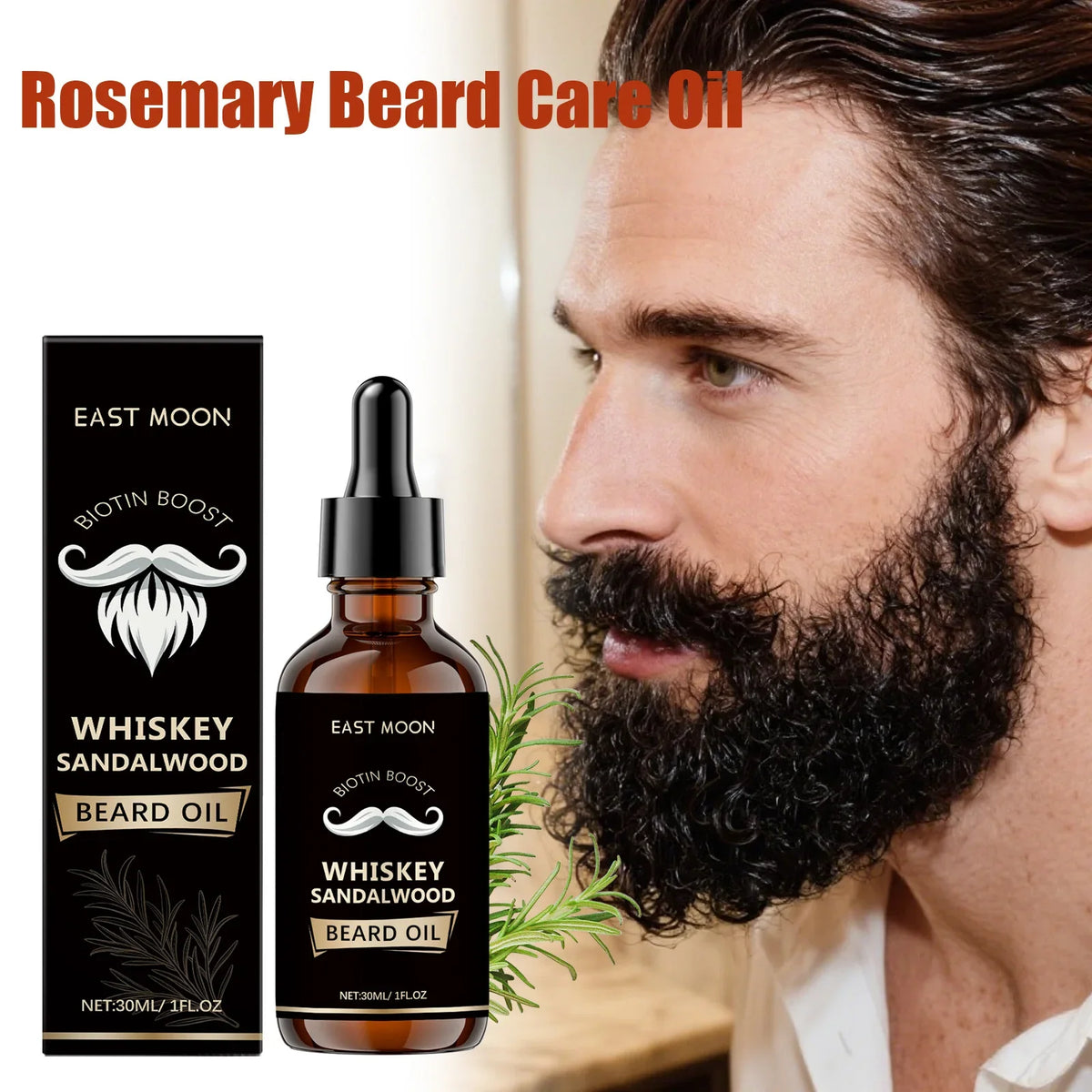 Rosemary Beard Care Essential Oil – Soft, Thick & Smooth Beard Oil Qme