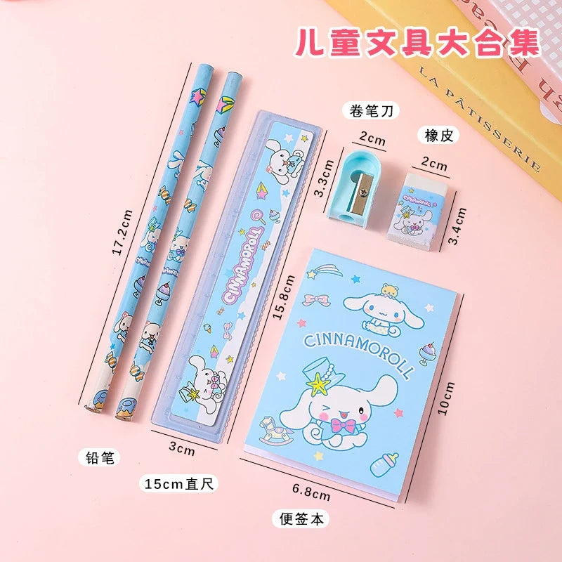 Hello Kitty Kuromi Stationery Gift Box Set – Ruler, Pencil & Eraser Stationery Gift Set Qme