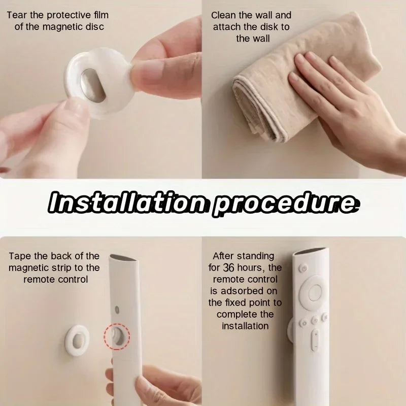 Magnetic Remote Control Holder Wall Mount | Strong Adhesive Wall Mount Organizer Qme