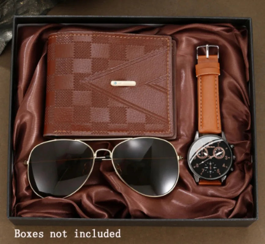 Geneva 3-Piece Gift Set – Watch, Wallet & Sunglasses Gift Box Set Qme Boxes not included
