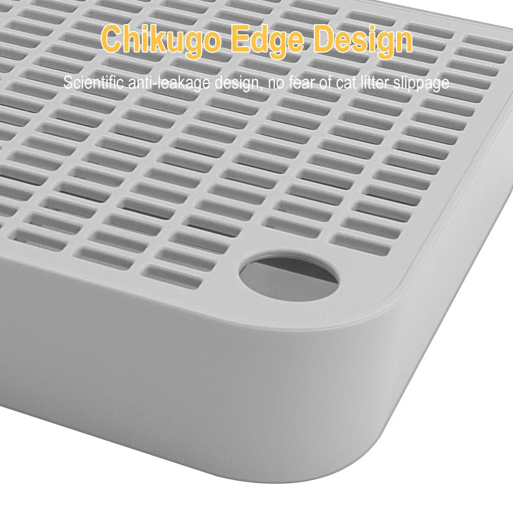 Anti-Splash Cat Litter Mat – Double Layer Filter & Easy Clean Cat Litter Mat Qst