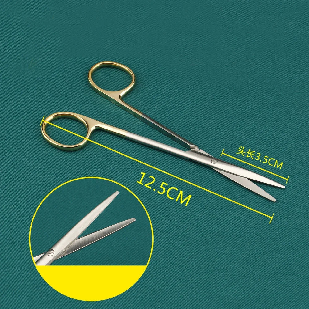 TC Metzenbaum Curved Scissors – Titanium Steel Blunt Tip 12.5cm Precision Cutting Scissors Qme
