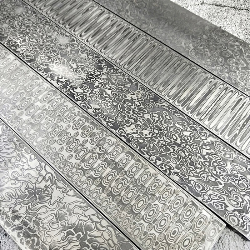 Damascus VG10 Knife Blank Strip 30x5cm – DIY Thousand Layer Knife Blank Strip Qst