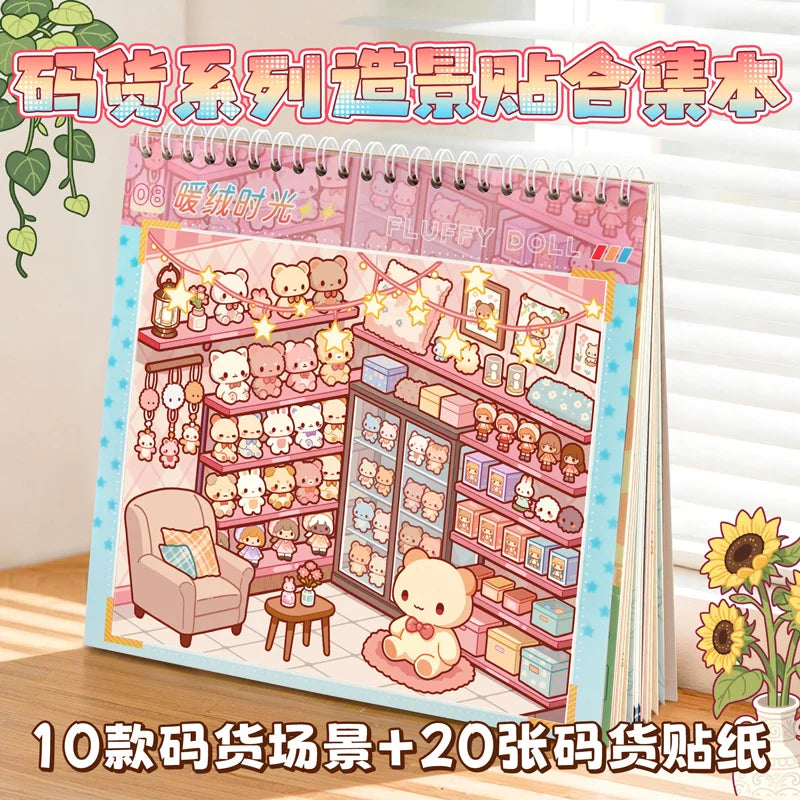 3D Cartoon Castle Town Landscape Stickers – DIY Aesthetic Decals DIY Craft Stickers Qme