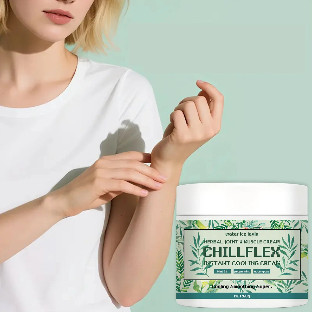 Cooling Herbal Cream – Peppermint & Eucalyptus | 60g Cooling Herbal Cream Qme