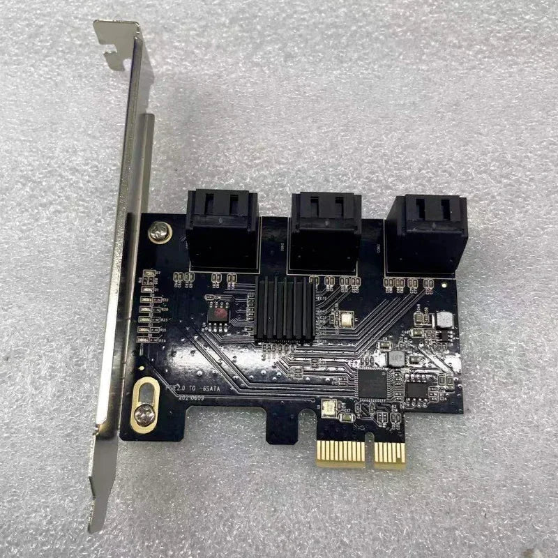 6-Port PCIe SATA III Expansion Card | 6Gbps SATA3 Controller PCIe Storage Controller Qme