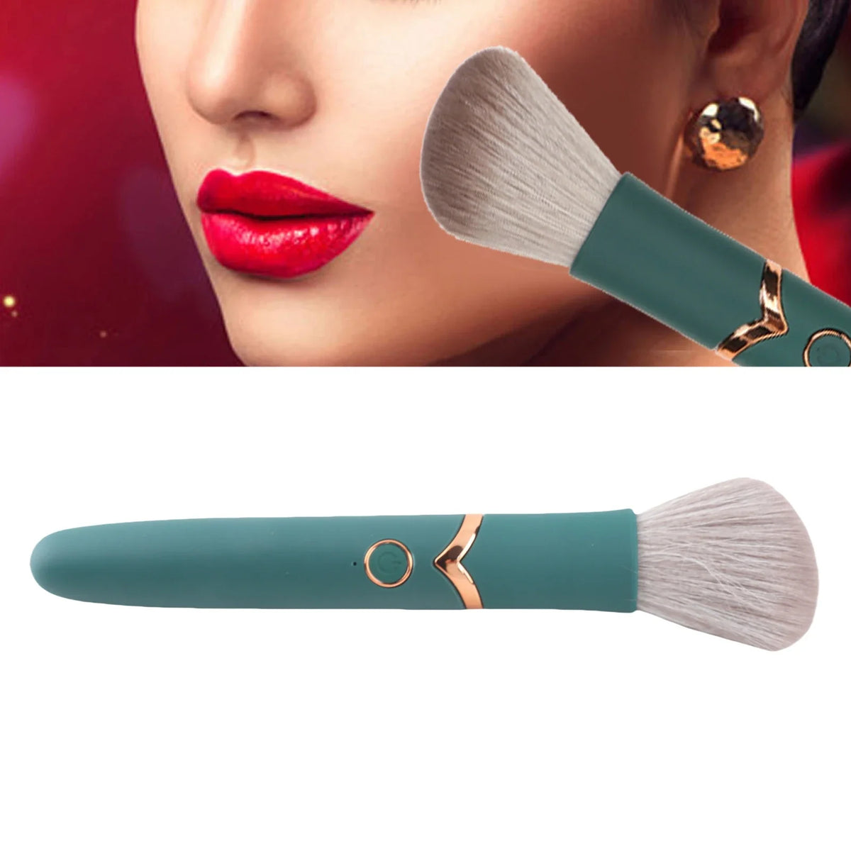 Electric Rechargeable Makeup Brush – 10-Speed Loose Powder Electric Makeup Brush Qme
